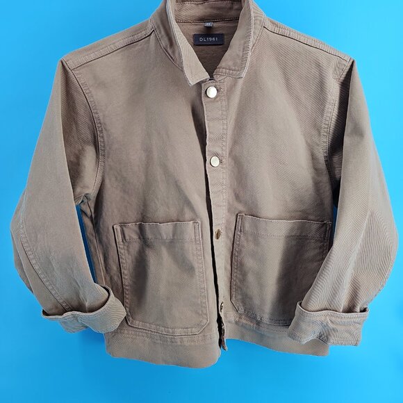 DL1961 Women’s Cropped Jacket – Size XS (Tan/Khaki) - Picture 6 of 11